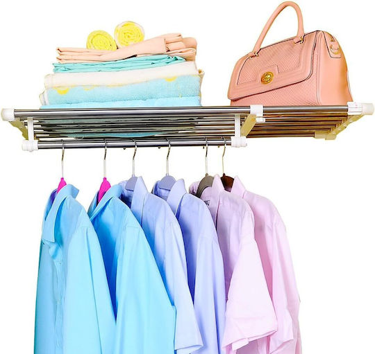 Baoyouni Adjustable Closet Shelf Stainless Steel Folding Wall