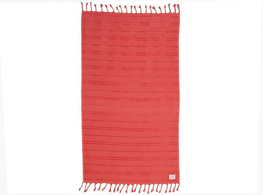 Nef-Nef Homeware Expression Βαμβακερή Κοραλί με Κρόσσια 160x80εκ.