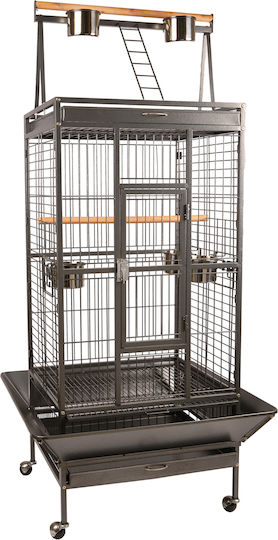 MrZoo Vogelkäfig Regina 81.5x76x173cm. Gray