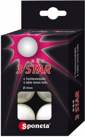 Ping Pong Table Tennis Balls Sponeta *** 6 Pcs