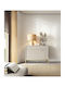 Μπουφές Nova mit Schubladen Sand White + Gold 104x39x83cm