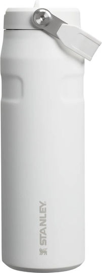 Stanley IceFlow Bottle Flip Bottle Thermos Plastic BPA Free 700ml White with Straw