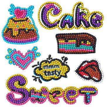 Diamond Painting Kit Stickers Cake 7pcs Various Designs