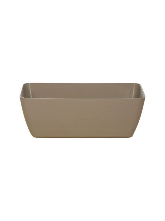 Miltoplast Naxos Planter Box Plastic Taupe 40x14x19cm.