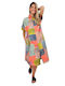 Summer Midi Shirt Dress Orange