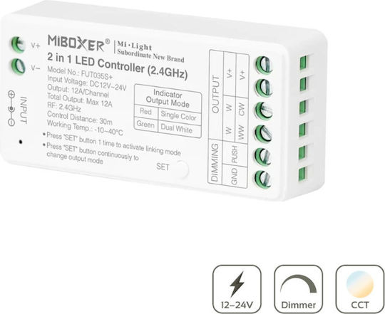 2,4 GHz 2-in-1 Monocolor Dual Weiß Controller Fut035s+ Miboxer