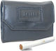 Panora Handmade Leather Case for Heated Cigarettes for Smokers Accessories Blue Dark 85mm 6.5cm Navy Blue