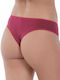High-waisted Women's Brazil Seamless with Lace Burgundy