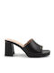 Mules with High Heel in Black Color
