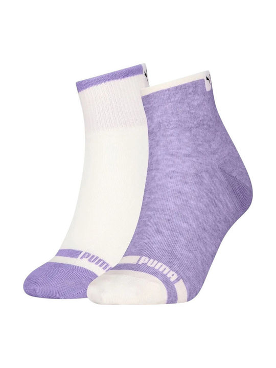 PUMA Heritage Athletic Socks Purple 2 Pairs