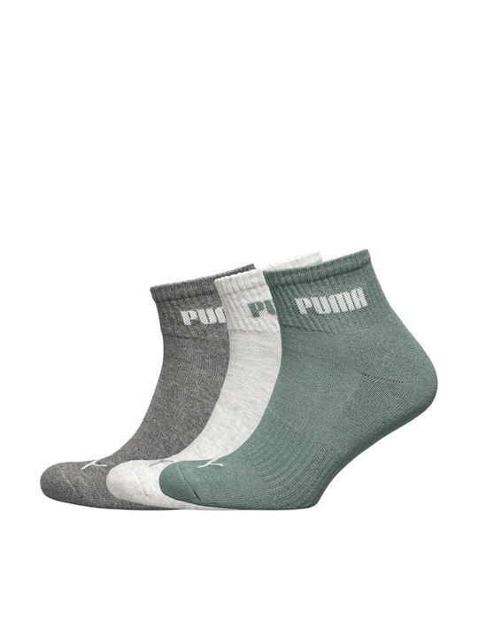 PUMA Cushioned Αθλητικές Κάλτσες Πράσινες 3 Ζεύγη