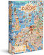 Illustrated Puzzle 1000pcs Map of Europe