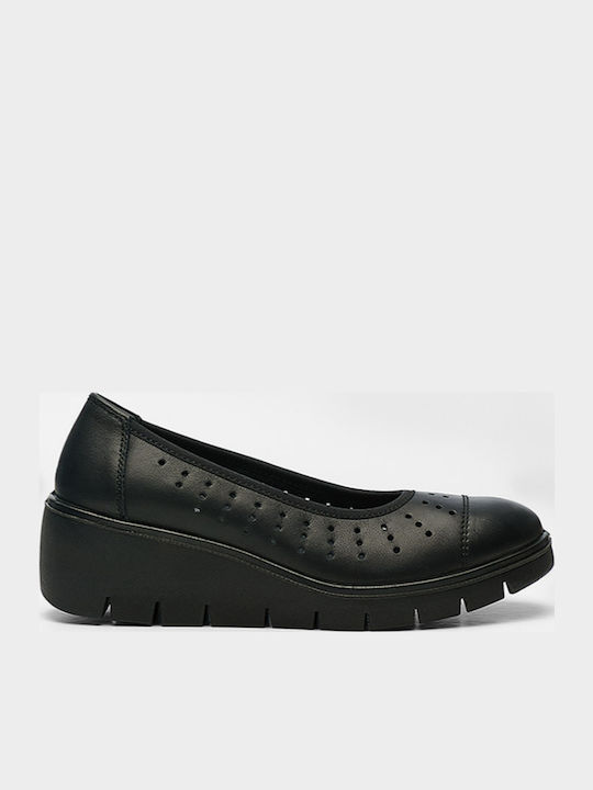 Imac Lederne Damen Ballerinas in Schwarz Farbe