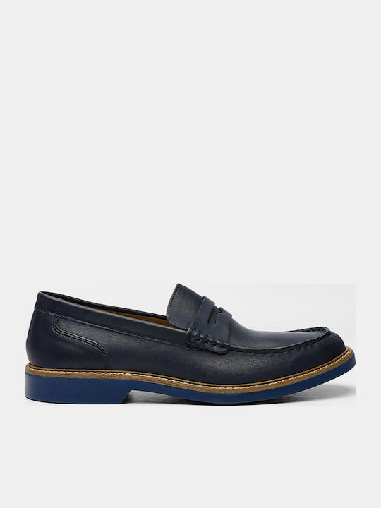 Men's Leather Moccasins Blue
