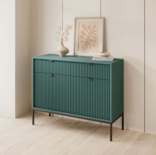 Sideboard Nova Wooden with Drawers Green + Anthracite 104x39x83cm