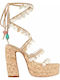 Suede Sandalen Beige