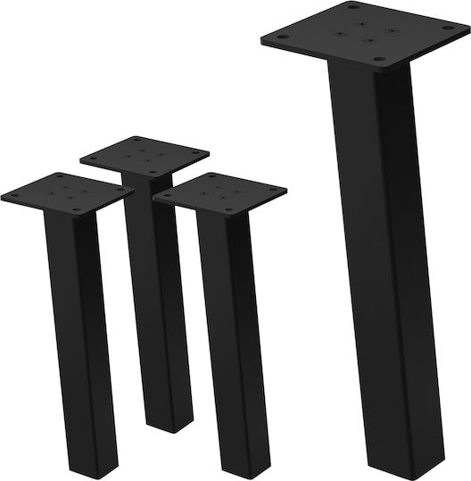 ML-Design ML-Design Metal Furniture Leg Suitable for Table / Coffee Table 4x4x30cm Black