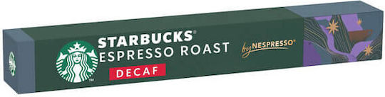 Starbucks Κάψουλες Espresso Roast Decaffeine Συμβατές με Μηχανή Nespresso 10caps