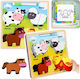 2-in-1 Wooden Educational Puzzle Board Domestic Animals Marker