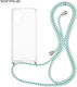 Sonique Armor Clear Silicone Case with Cord for...