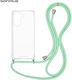 Sonique Armor Clear Silicone Case with Cord for...