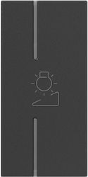 Seano Scs Right Dimmer Plate 1 Module Dark Grey