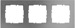 Seano 3-Gang Frame Stainless Steel