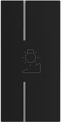 Seano Scs Right Dimmer Plate 1 Module Black