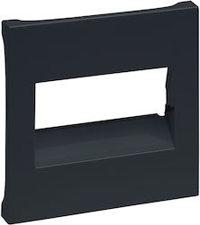 Seano 2xrj11/rj45 Plate Dark Grey