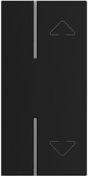 Seano Scs Cover Plate Up Down 1 Module Black