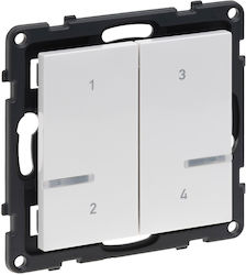 Legrand Seano Wall Switch Quadruplicate White