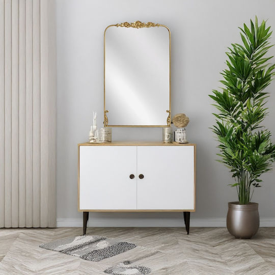 Artekko Wall Mirror with Gold Metallic Frame 92.5x58cm 1pcs