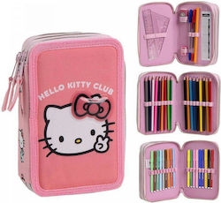 Cerda Pencil Case with 3 Compartments Pink