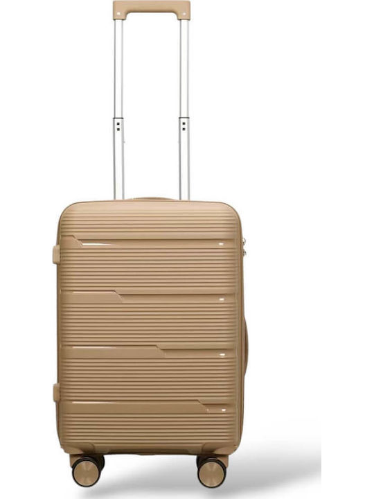 Playful Bags Cabin Travel Suitcase Hard Camel w...