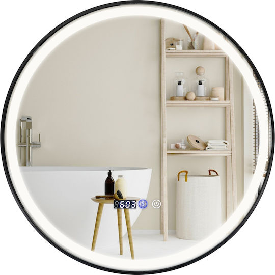 Costway Bathroom Mirror Led made of Metal 60x60cm Silver