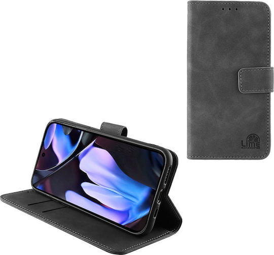 Lime Book Piele artificială / Silicon Gri (OnePlus 10 Pro)