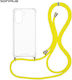 Sonique Armor Clear Silicone Case with Cord for...