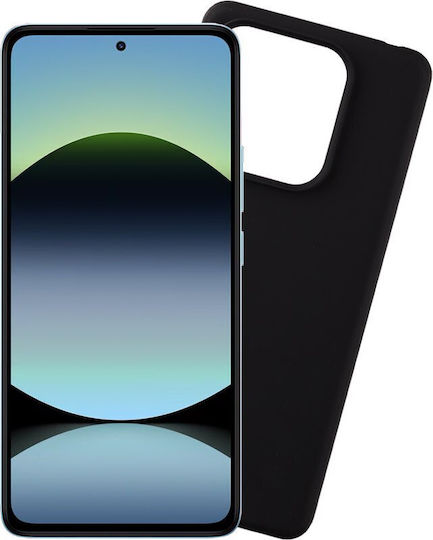Volte-Tel Back Cover Σιλικόνης με Λουράκι Μαύρο (Redmi Note 14 4G)
