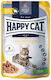 Happy Cat Wet Food for Adult Cats in Pouch with Chicken, Meat and Poultry Grain Free 85gr
