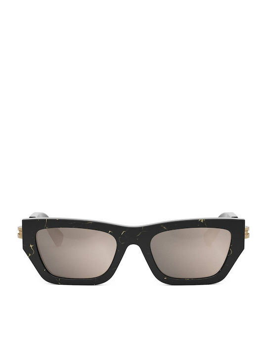 Bvlgari Damen Sonnenbrille mit Schwarz Kunststoff Gestell und Schwarz Linse