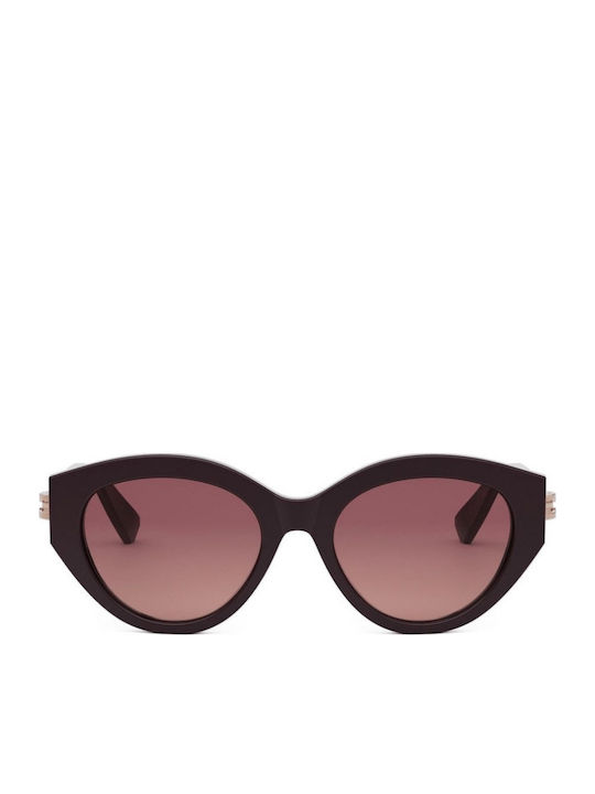 Bvlgari Damen Sonnenbrille mit Burgundisch Kunststoff Gestell und Burgundisch Linse
