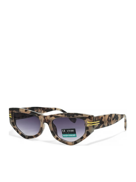 Optosquad Women's Sunglasses with Brown Tartaruga Plastic Frame and Beige Gradient Lens 9635