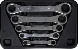 Kraftmann Set 5 Doppelt Polygon-Schlüssel Gerade mit Ratschenmechanismus