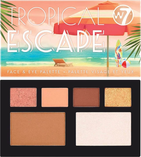 W7 Cosmetics Eyeshadow Eye Shadow Palette in Solid Form Tropical Escape 13.8gr