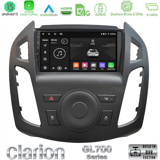 Clarion Car Audio System for Ford Transit Connect / Transit / Tourneo Connect 2022-2023 (Bluetooth/USB/WiFi/GPS/Apple-Carplay/Android-Auto) with Touch Screen 9"