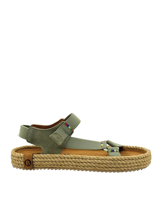 Women's Flat Sandals Anatomic Flatforms in Khaki Color