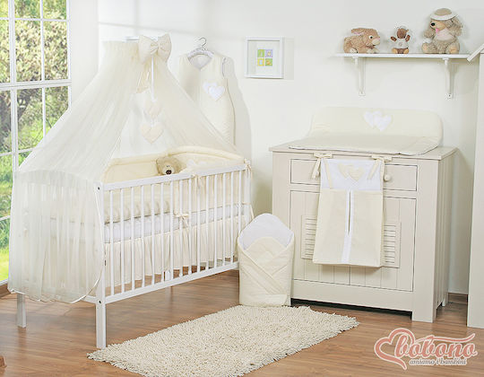 Bobono Mosquito Net Crib Tulle Ecru 470x160cm
