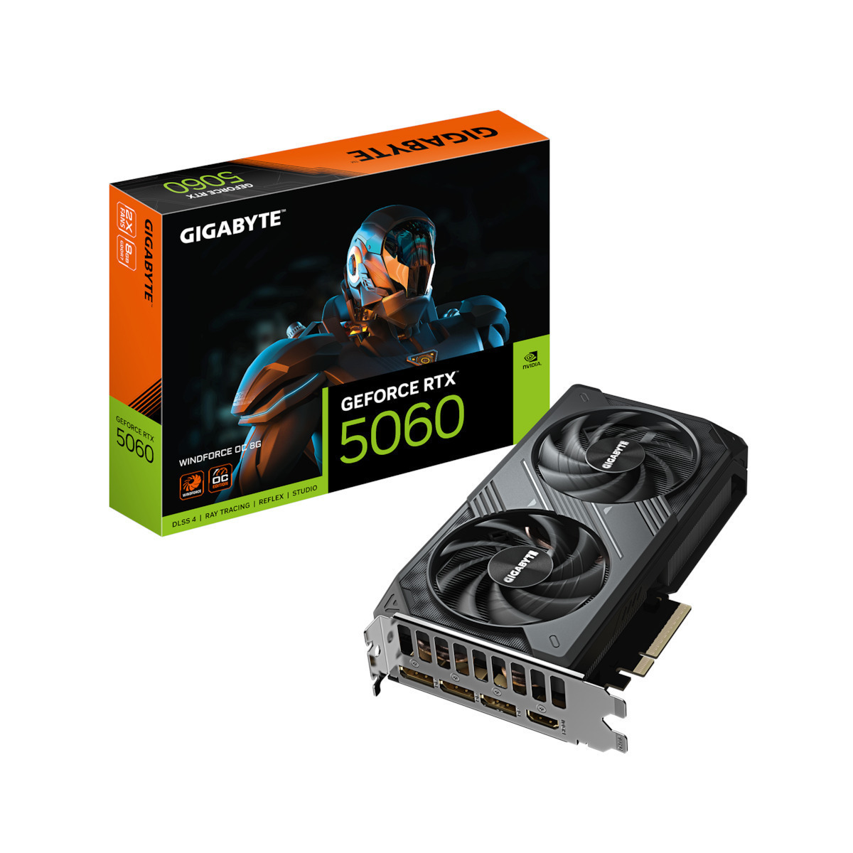 Gigabyte GeForce RTX 5060 8GB GDDR7 Windforce OC Κάρτα Γραφικών