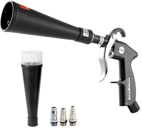 Pistol de Curățare cu Aer Comprimat Vortex Duza Rotativă 100 Ml Min 6-9.2 Bar 3 X Conectori Perie