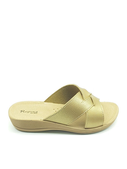 Anatomic Women's Platform Wedge Sandals Gold